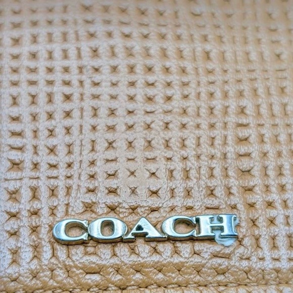 COACH Madison Burnt Camel Embossed Leather 3 Way Convertible Clutch - Picture 7 of 8